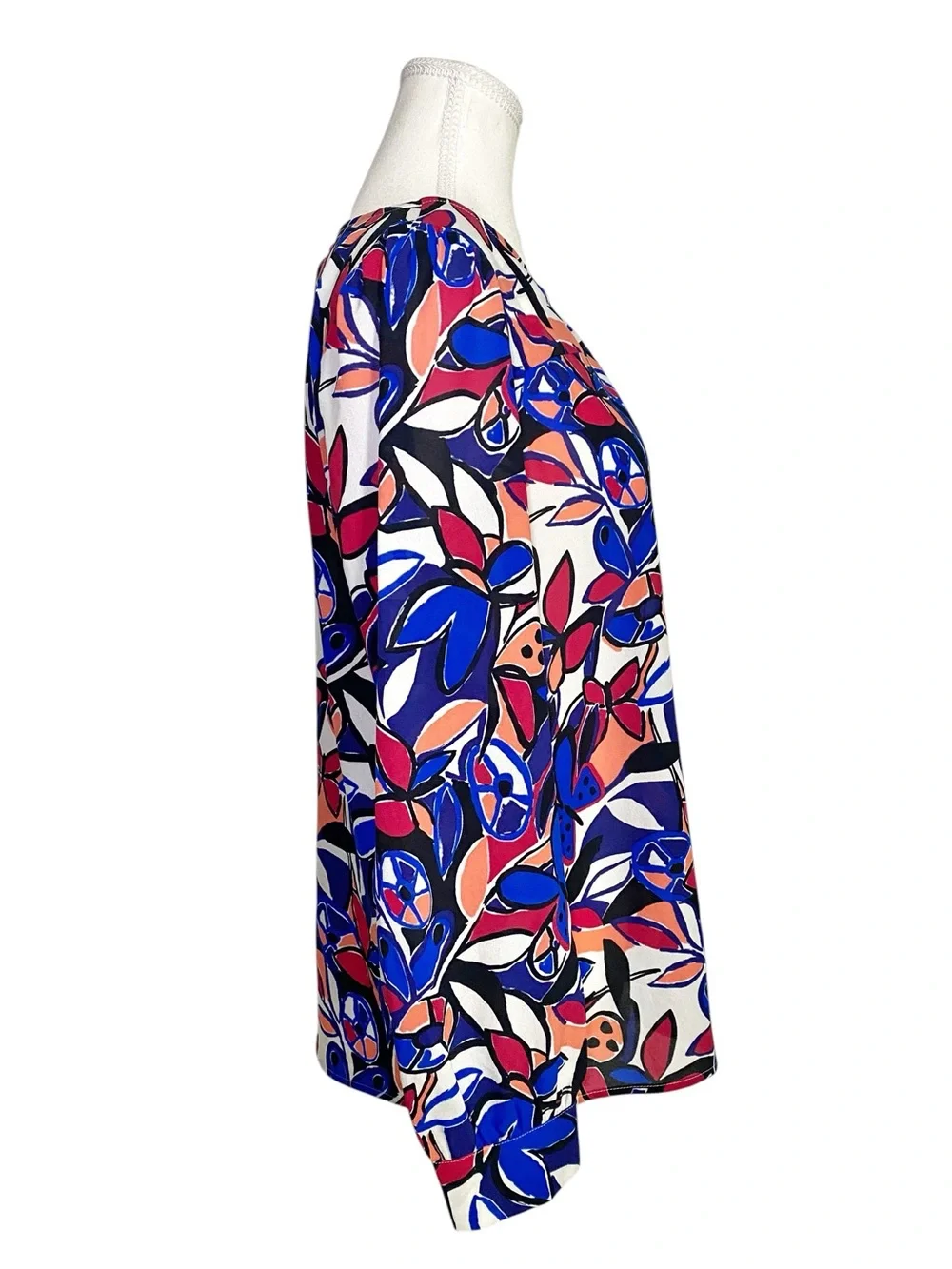 J.Crew Factory Abstract Floral Boatneck Blouse